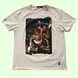 NWOT Art Gallery Graphic Tee - Off White